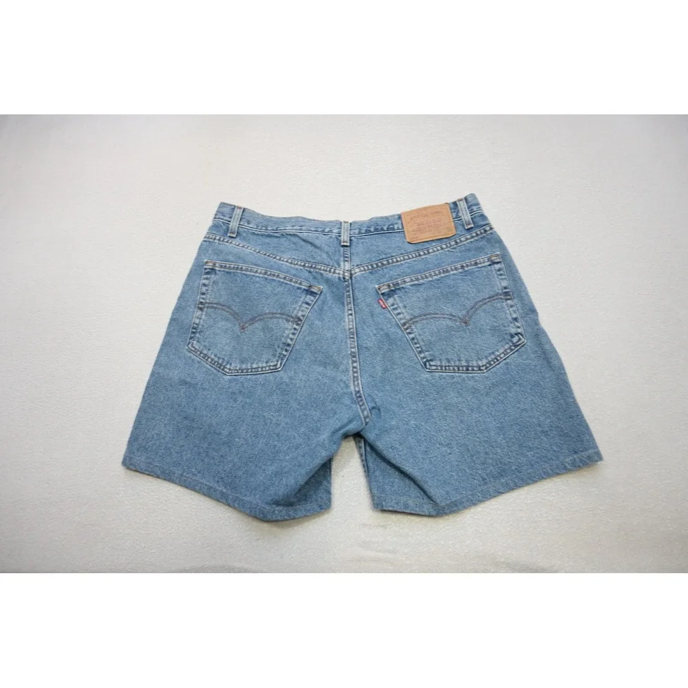 Levi's 550 Relaxed Fit Denim Shorts Mens 38 Blue Mid Wash Vintage Excellent